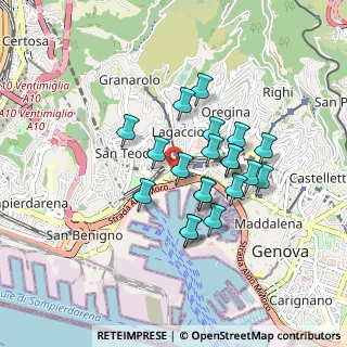 Mappa Via San Benedetto, 16126 Genova GE, Italia (0.7175)