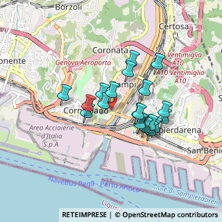 Mappa Via Pellegrino Matteucci, 16152 Genova GE, Italia (0.704)