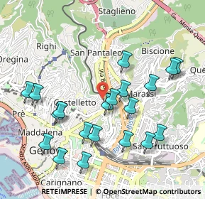 Mappa Mura di S. Bartolomeo, 16122 Genova GE, Italia (1.0505)