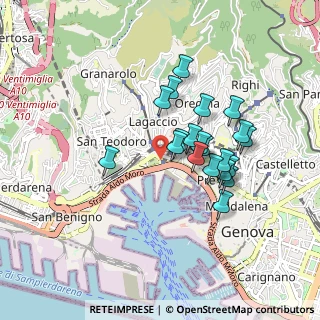 Mappa Via Fanti D'Italia, 16126 Genova GE, Italia (0.738)