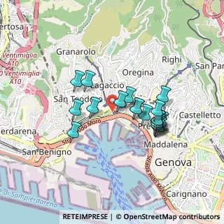 Mappa Via Fanti D'Italia, 16126 Genova GE, Italia (0.7535)