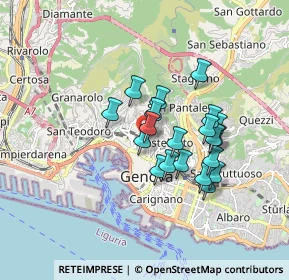 Mappa Via Accinelli, 16136 Genova GE, Italia (1.3925)