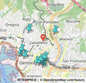 Mappa Salita Superiore di San Rocchino, 16122 Genova GE, Italia (1.05364)