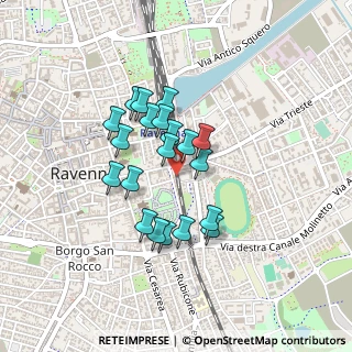 Mappa Viale Santi Baldini, 48121 Ravenna RA, Italia (0.344)