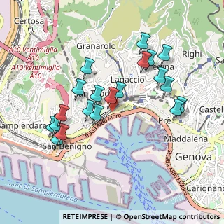 Mappa Via Bruno Buozzi, 16156 Genova GE, Italia (0.9225)