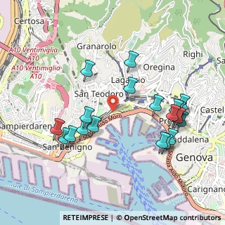 Mappa Via Bruno Buozzi, 16156 Genova GE, Italia (1.046)