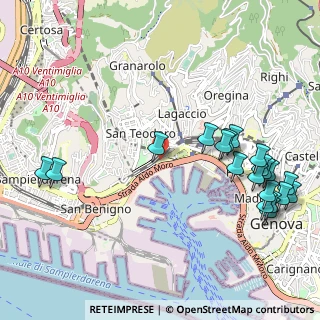 Mappa Via Bruno Buozzi, 16156 Genova GE, Italia (1.317)