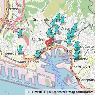 Mappa Via Bruno Buozzi, 16156 Genova GE, Italia (1.022)