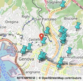 Mappa Salita Superiore di S. Rocchino, 16122 Genova GE, Italia (1.08421)