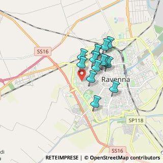 Mappa Via Alfredo Badiali, 48121 Ravenna RA, Italia (1.24)
