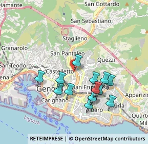 Mappa Via Ponterotto, 16137 Genova GE, Italia (1.73643)