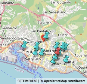 Mappa Genova, 16137 Genova GE, Italia (1.75857)