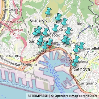 Mappa Via S. Benedetto, 16126 Genova GE, Italia (0.8715)