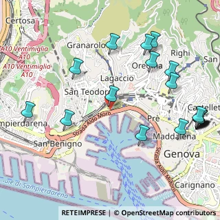 Mappa Via S. Benedetto, 16126 Genova GE, Italia (1.369)