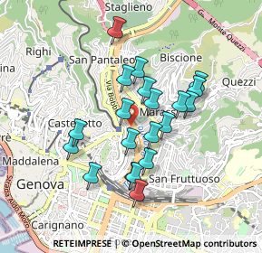 Mappa Passo Spartaco Ferradini, 16137 Genova GE, Italia (0.7635)