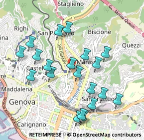 Mappa Passo Spartaco Ferradini, 16137 Genova GE, Italia (1.0115)