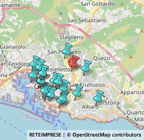 Mappa Passo Spartaco Ferradini, 16137 Genova GE, Italia (1.752)