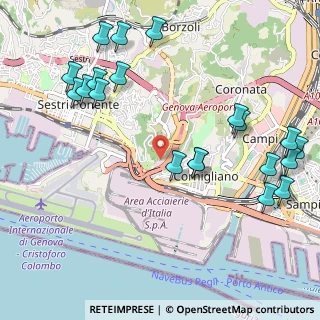 Mappa Via Erzelli, 16152 Genova GE, Italia (1.3005)