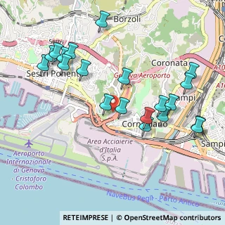 Mappa Via Erzelli, 16152 Genova GE, Italia (1.116)