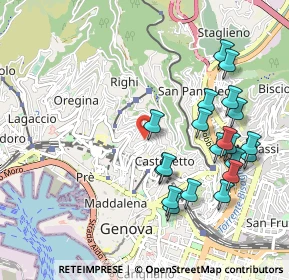 Mappa Via Oberto Cancelliere, 16136 Genova GE, Italia (1.0725)