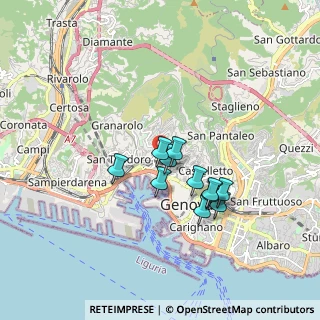 Mappa Via di Montegalletto, 16126 Genova GE, Italia (1.36364)