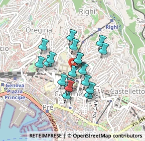 Mappa Salita Inferiore di San Simone, 16125 Genova GE, Italia (0.311)