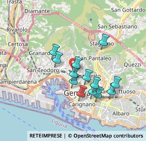 Mappa Salita Inferiore di San Simone, 16125 Genova GE, Italia (1.47615)