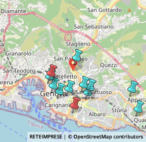 Mappa Via Leonardo Montaldo, 16137 Genova GE, Italia (1.87083)