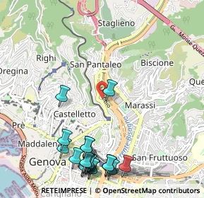 Mappa Via Leonardo Montaldo, 16137 Genova GE, Italia (1.375)