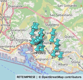 Mappa Via Giuseppe Ferrari, 16125 Genova GE, Italia (1.10632)