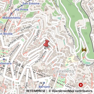 Mappa Via Acquarone, 10, 16125 Genova, Genova (Liguria)