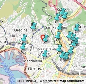 Mappa Via Giuseppe Ferrari, 16125 Genova GE, Italia (1.0845)