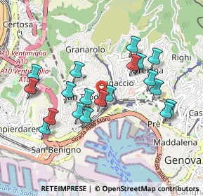 Mappa Via Ceppi di Bairolo Angelo, 16126 Genova GE, Italia (0.9325)