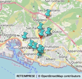 Mappa Via Orfani, 16137 Genova GE, Italia (1.26167)