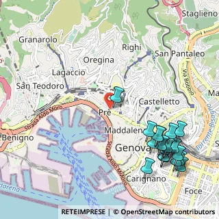 Mappa Via delle Fontane, 16126 Genova GE, Italia (1.402)