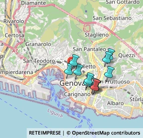 Mappa Salita Superiore della Rondinella, 16124 Genova GE, Italia (1.40909)