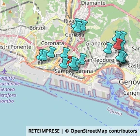 Mappa Via Mario Malfettani, 16151 Genova GE, Italia (1.8545)