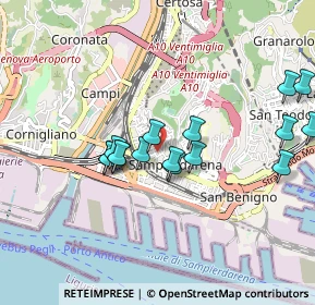 Mappa Via Pietro Cristofoli, 16151 Genova GE, Italia (0.87563)