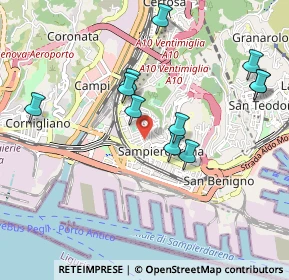 Mappa Via Mario Malfettani, 16151 Genova GE, Italia (0.98455)