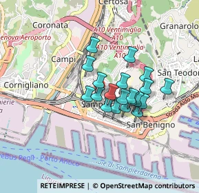 Mappa Via Pietro Cristofoli, 16151 Genova GE, Italia (0.609)