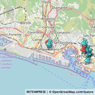 Mappa Salita Belvedere, 16149 Genova GE, Italia (3.04615)