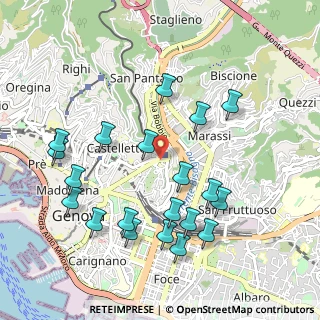 Mappa Via alla Stazione per Casella, 16122 Genova GE, Italia (1.0915)