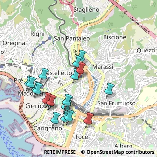 Mappa Via alla Stazione per Casella, 16122 Genova GE, Italia (1.0405)