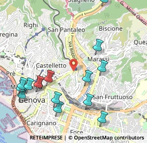 Mappa Via alla Stazione per Casella, 16122 Genova GE, Italia (1.22467)