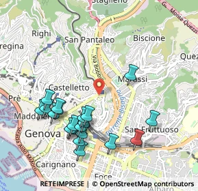 Mappa Via alla Stazione per Casella, 16122 Genova GE, Italia (1.0605)