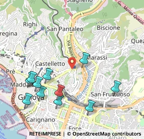 Mappa Via alla Stazione per Casella, 16122 Genova GE, Italia (1.14909)