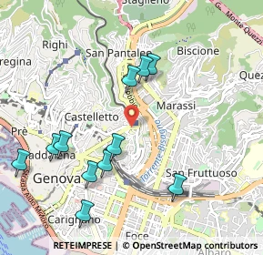 Mappa Via alla Stazione per Casella, 16122 Genova GE, Italia (1.08455)