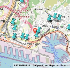 Mappa Via Melegari, 16149 Genova GE, Italia (1.1075)