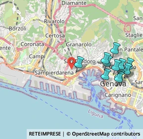 Mappa Via Melegari, 16149 Genova GE, Italia (2.28167)