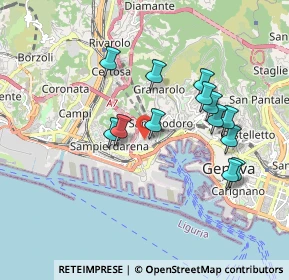 Mappa Via Melegari, 16149 Genova GE, Italia (1.69769)